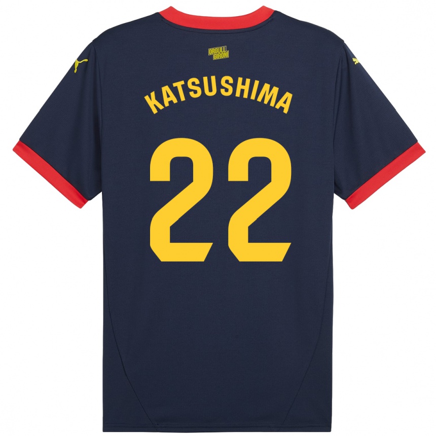 Niño Fútbol Camiseta Shinnosuke Katsushima #22 Azul Marino Rojo 2ª Equipación 2024/25 México