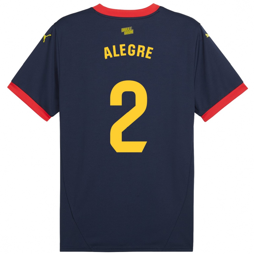 Niño Fútbol Camiseta Marc Alegre #2 Azul Marino Rojo 2ª Equipación 2024/25 México