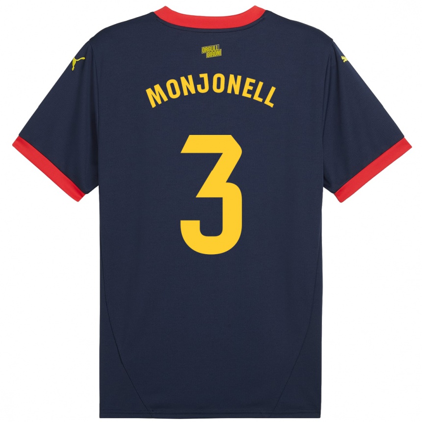 Niño Fútbol Camiseta Eric Monjonell #3 Azul Marino Rojo 2ª Equipación 2024/25 México