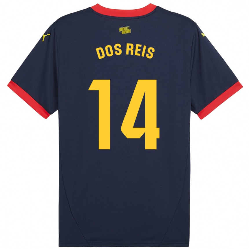 Niño Fútbol Camiseta Leo Dos Reis #14 Azul Marino Rojo 2ª Equipación 2024/25 México