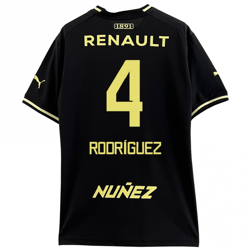 Niño Fútbol Camiseta Guzmán Rodríguez #4 Negro Amarillo 2ª Equipación 2024/25 México