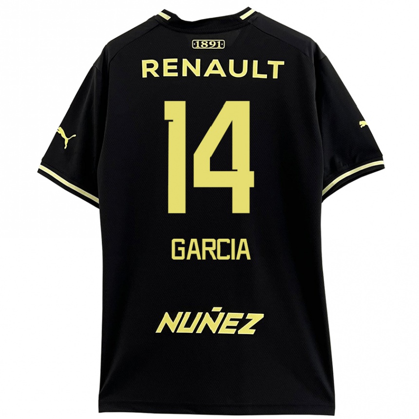 Niño Fútbol Camiseta Damián García #14 Negro Amarillo 2ª Equipación 2024/25 México