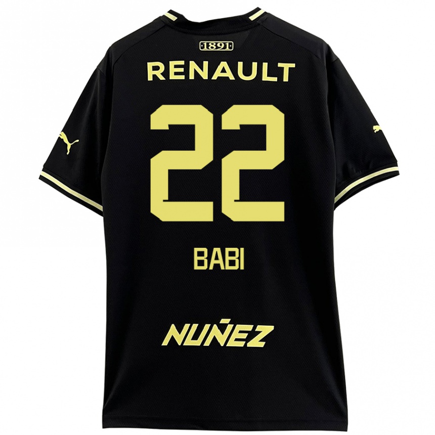 Niño Fútbol Camiseta Matheus Babi #22 Negro Amarillo 2ª Equipación 2024/25 México