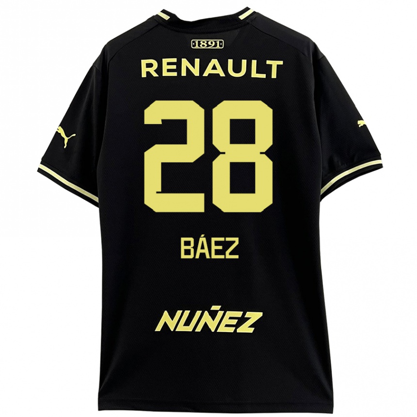 Niño Fútbol Camiseta Jaime Báez #28 Negro Amarillo 2ª Equipación 2024/25 México