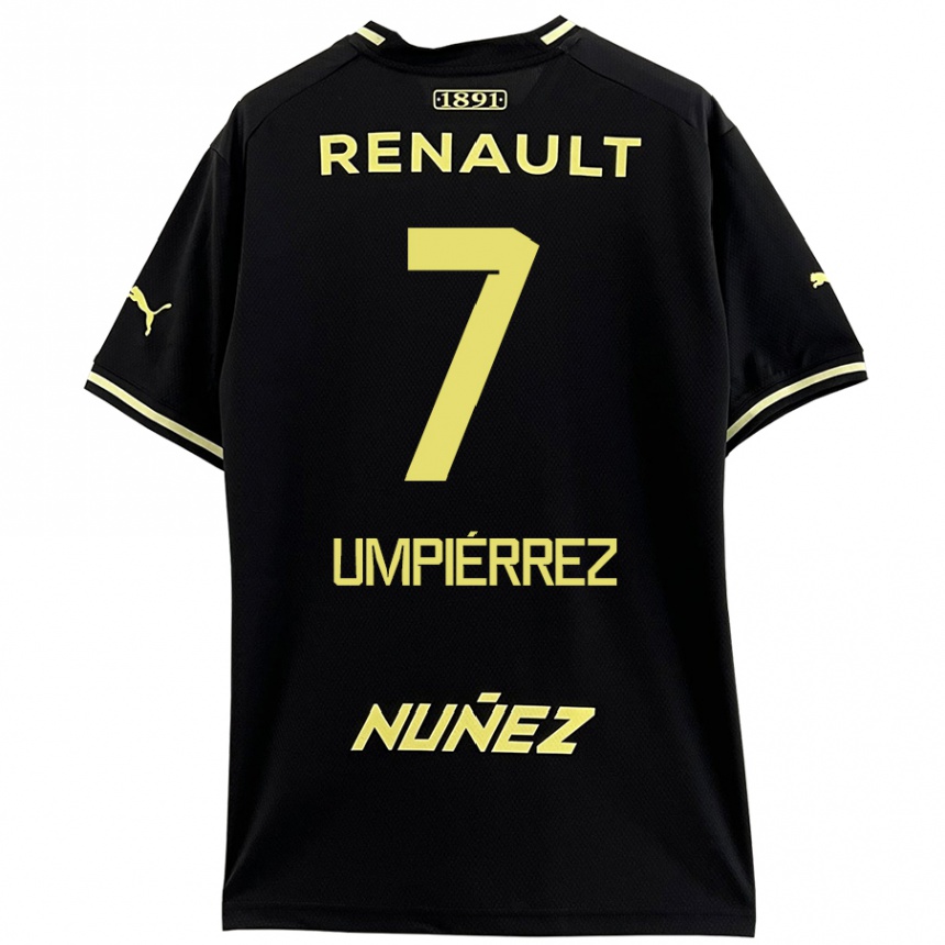 Niño Fútbol Camiseta Leandro Umpiérrez #7 Negro Amarillo 2ª Equipación 2024/25 México