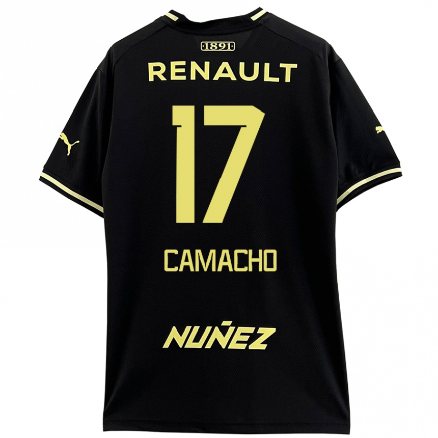 Niño Fútbol Camiseta Sebastián Camacho #17 Negro Amarillo 2ª Equipación 2024/25 México