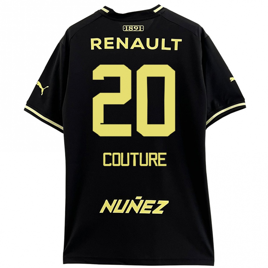 Niño Fútbol Camiseta Lorenzo Couture #20 Negro Amarillo 2ª Equipación 2024/25 México