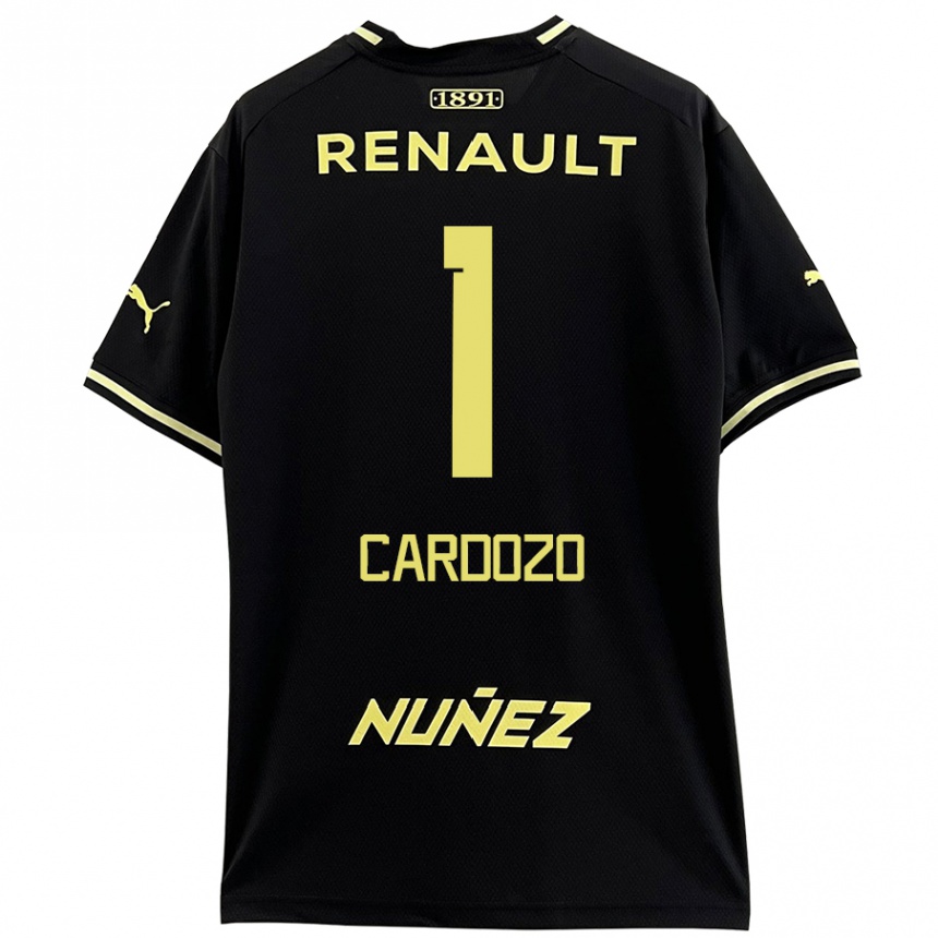 Niño Fútbol Camiseta Thiago Cardozo #1 Negro Amarillo 2ª Equipación 2024/25 México