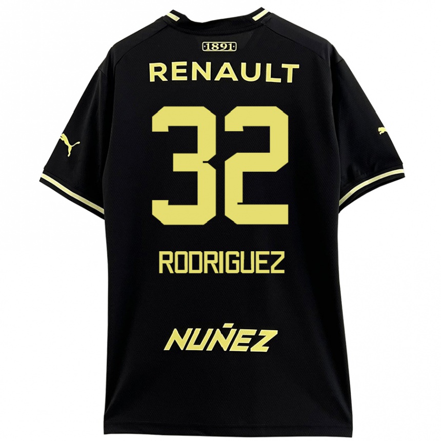 Niño Fútbol Camiseta Randall Rodríguez #32 Negro Amarillo 2ª Equipación 2024/25 México