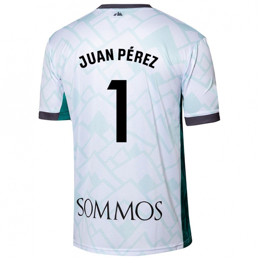 Niño Fútbol Camiseta Juan Pérez #1 Blanco Verde 2ª Equipación 2024/25 México