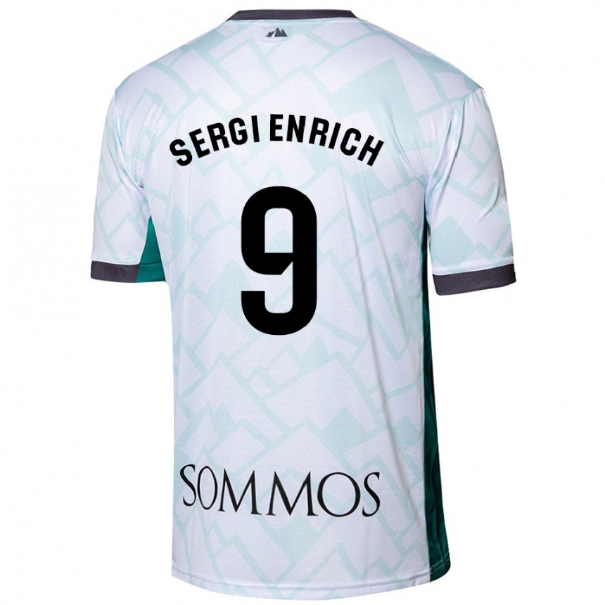 Niño Fútbol Camiseta Sergi Enrich #9 Blanco Verde 2ª Equipación 2024/25 México