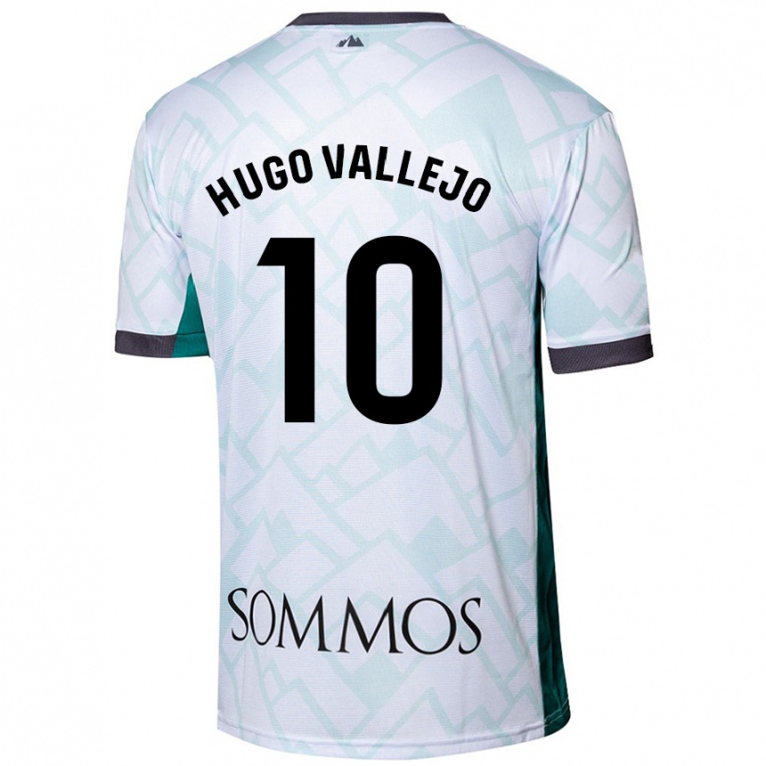 Niño Fútbol Camiseta Hugo Vallejo #10 Blanco Verde 2ª Equipación 2024/25 México