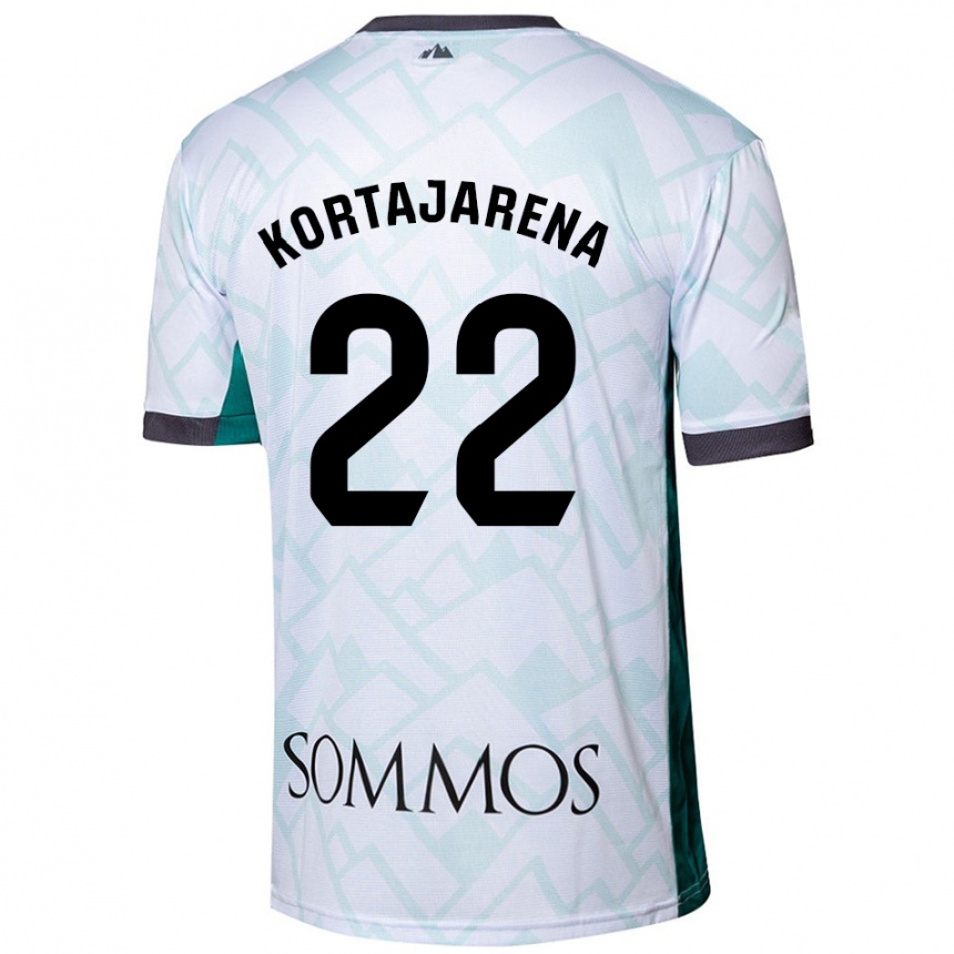 Niño Fútbol Camiseta Iker Kortajarena #22 Blanco Verde 2ª Equipación 2024/25 México