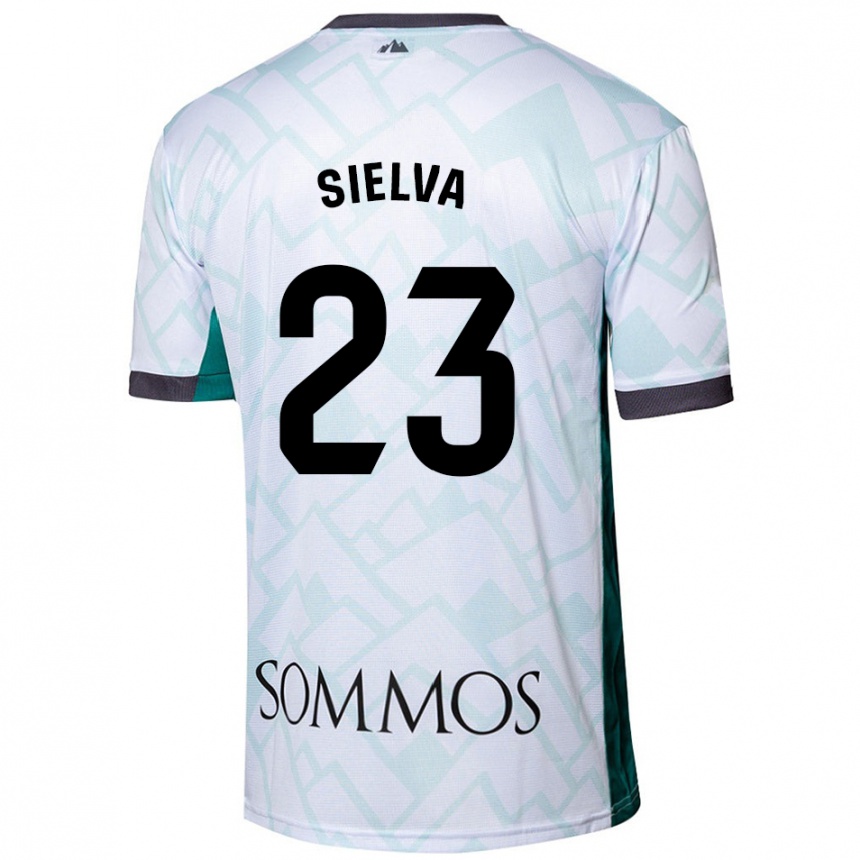 Niño Fútbol Camiseta Óscar Sielva #23 Blanco Verde 2ª Equipación 2024/25 México