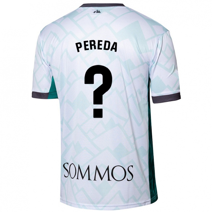 Niño Fútbol Camiseta Adrián Pereda #0 Blanco Verde 2ª Equipación 2024/25 México