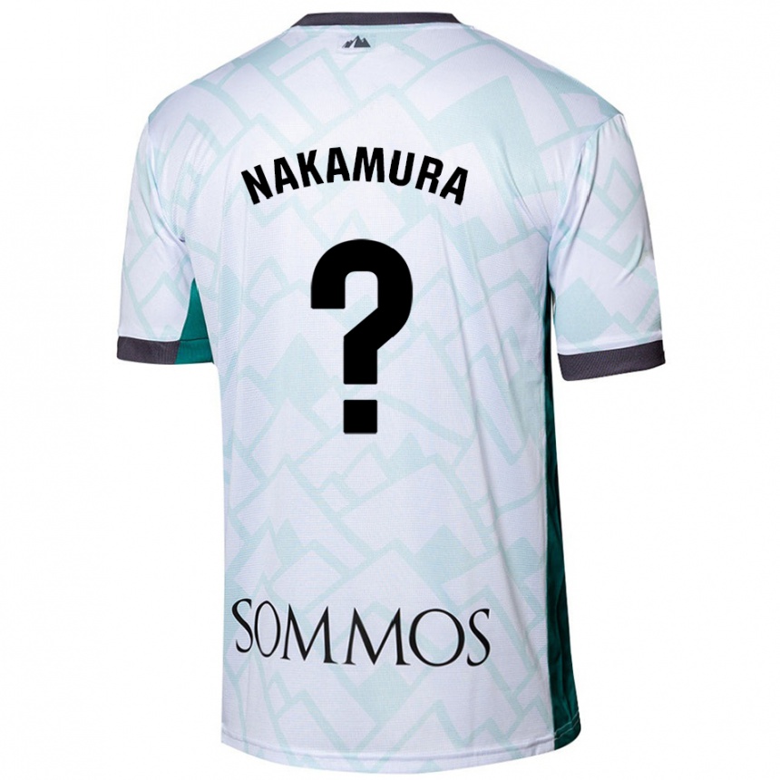 Niño Fútbol Camiseta Togo Nakamura #0 Blanco Verde 2ª Equipación 2024/25 México