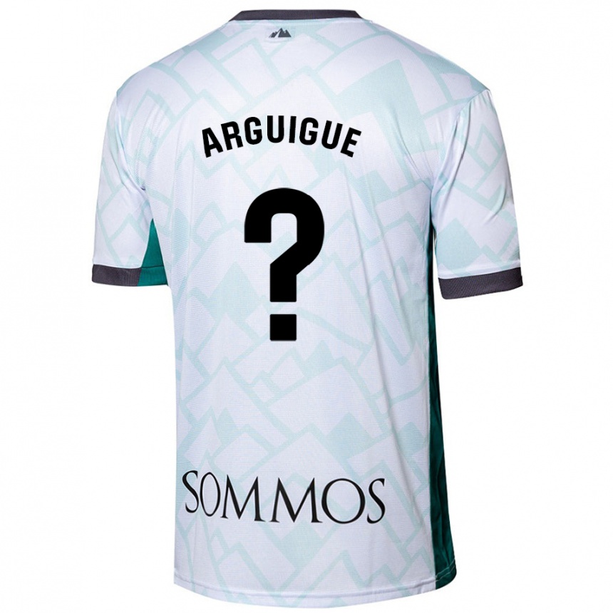 Niño Fútbol Camiseta Ayman Arguigue #0 Blanco Verde 2ª Equipación 2024/25 México