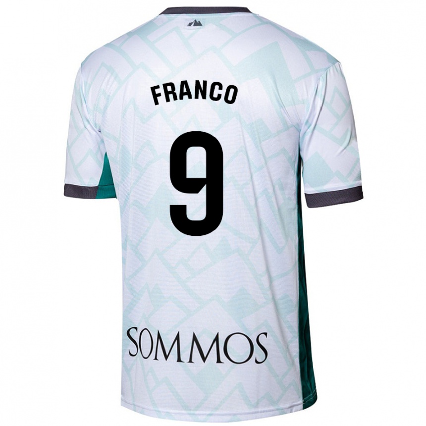 Niño Fútbol Camiseta Santi Franco #9 Blanco Verde 2ª Equipación 2024/25 México