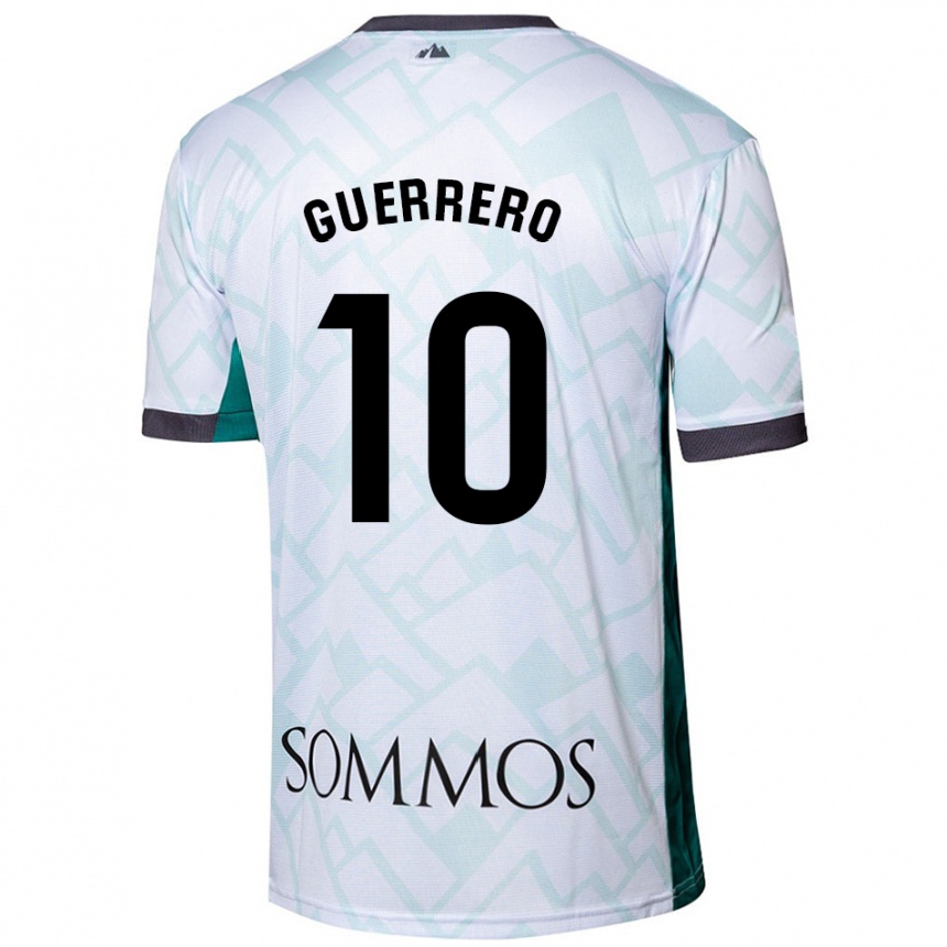 Niño Fútbol Camiseta Fernando Guerrero #10 Blanco Verde 2ª Equipación 2024/25 México