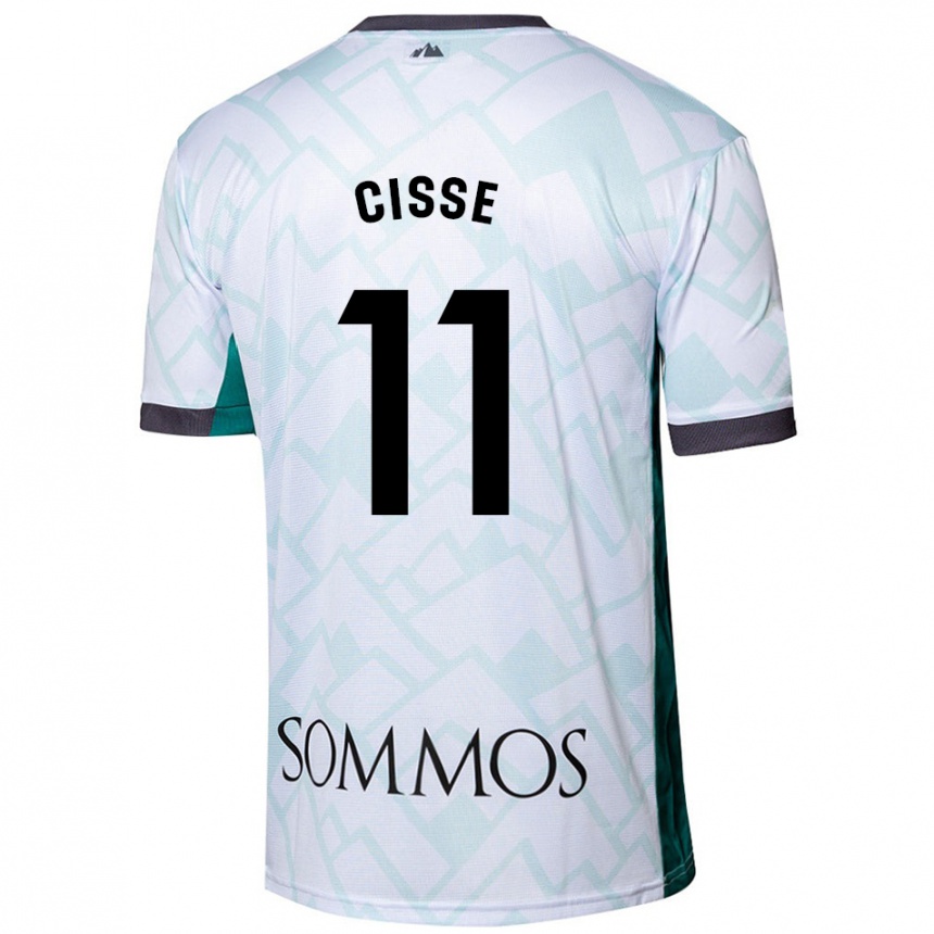 Niño Fútbol Camiseta Bakary Cissé #11 Blanco Verde 2ª Equipación 2024/25 México