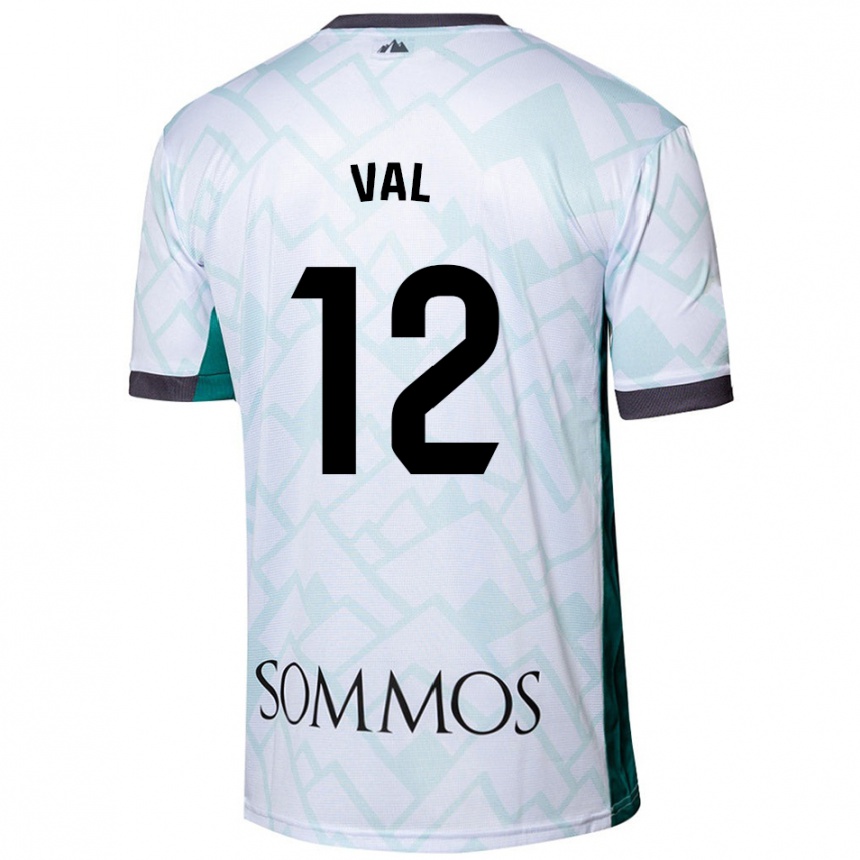 Niño Fútbol Camiseta Ángel Val #12 Blanco Verde 2ª Equipación 2024/25 México