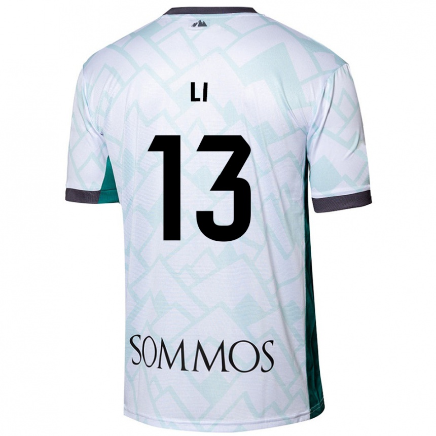 Niño Fútbol Camiseta Changyi Li #13 Blanco Verde 2ª Equipación 2024/25 México