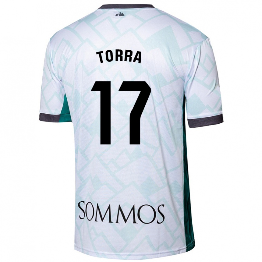 Niño Fútbol Camiseta Marc Torra #17 Blanco Verde 2ª Equipación 2024/25 México