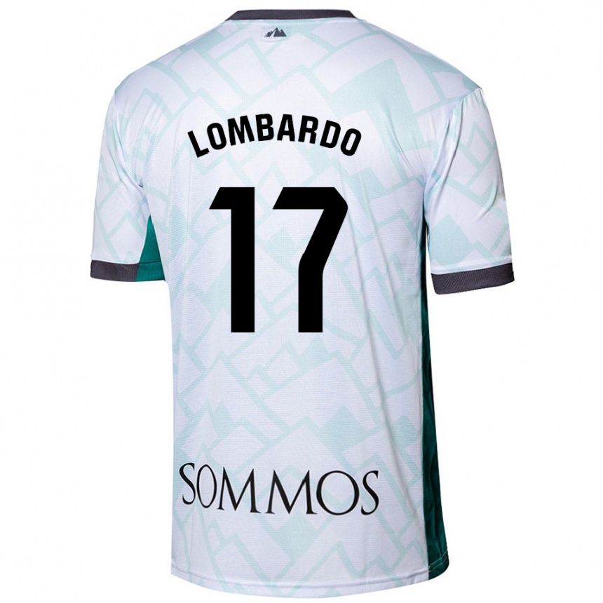 Niño Fútbol Camiseta Enzo Lombardo #17 Blanco Verde 2ª Equipación 2024/25 México