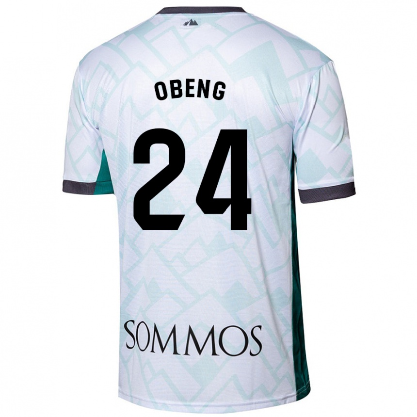 Niño Fútbol Camiseta Samuel Obeng #24 Blanco Verde 2ª Equipación 2024/25 México