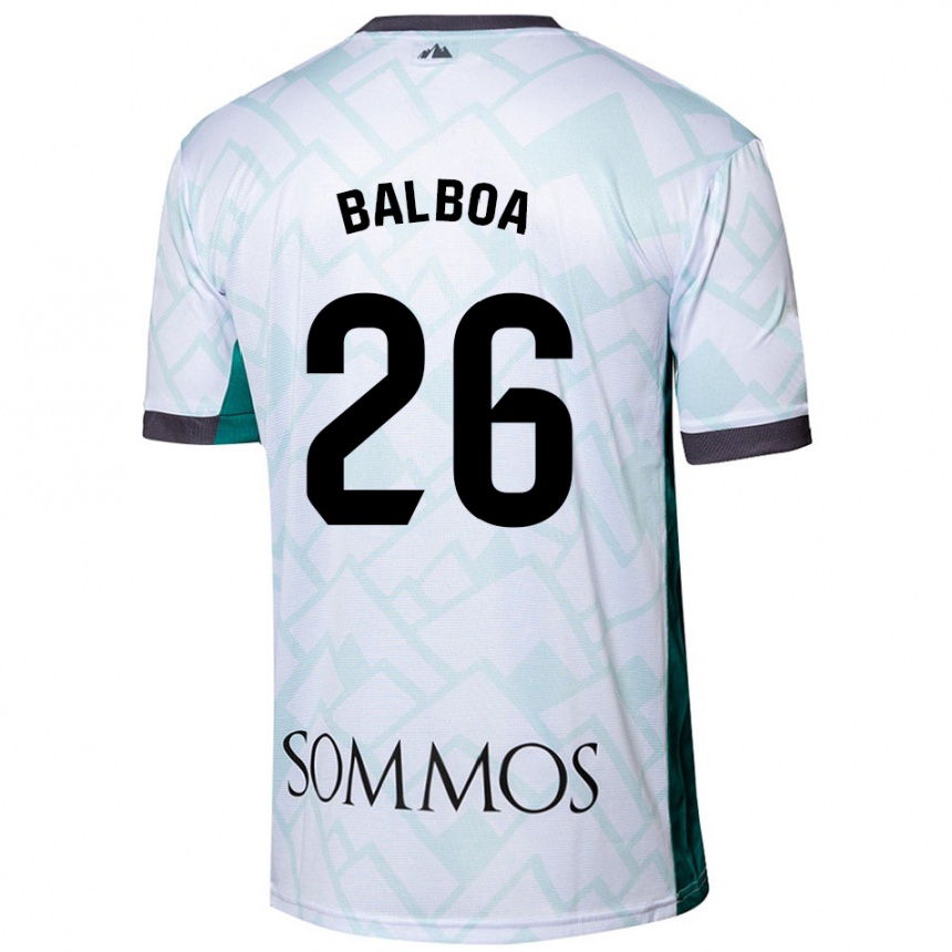 Niño Fútbol Camiseta Álex Balboa #26 Blanco Verde 2ª Equipación 2024/25 México