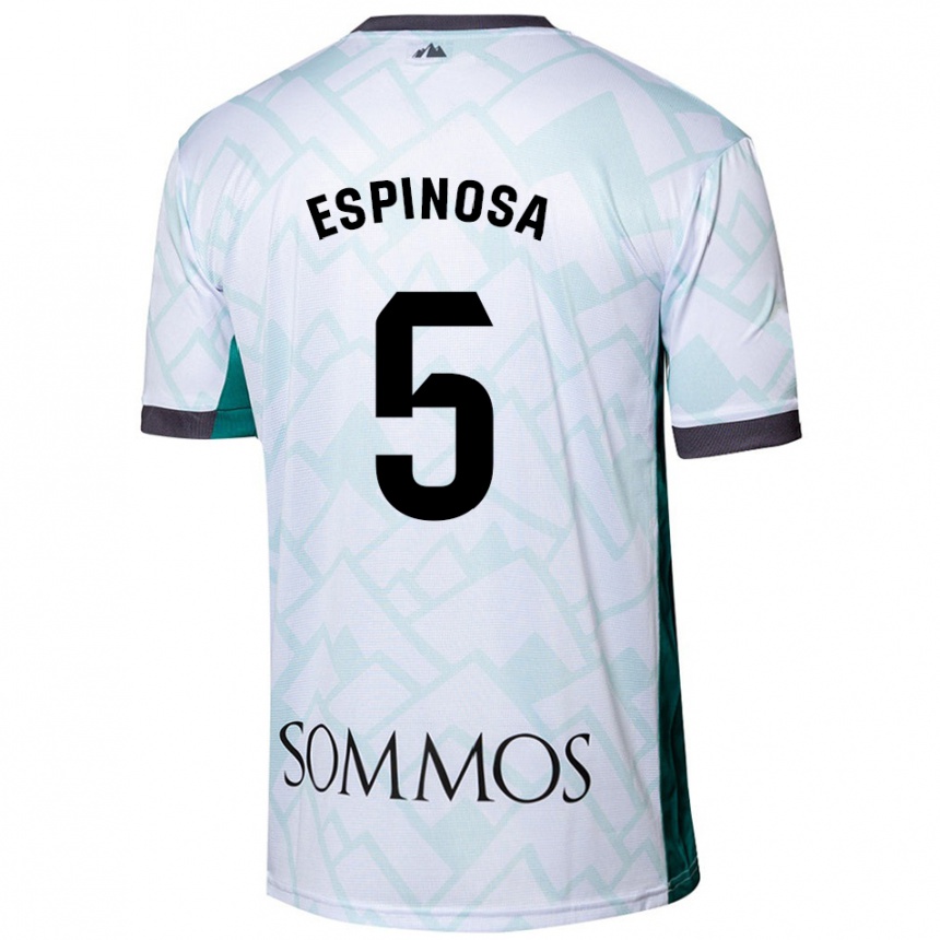 Niño Fútbol Camiseta Diego Espinosa #5 Blanco Verde 2ª Equipación 2024/25 México