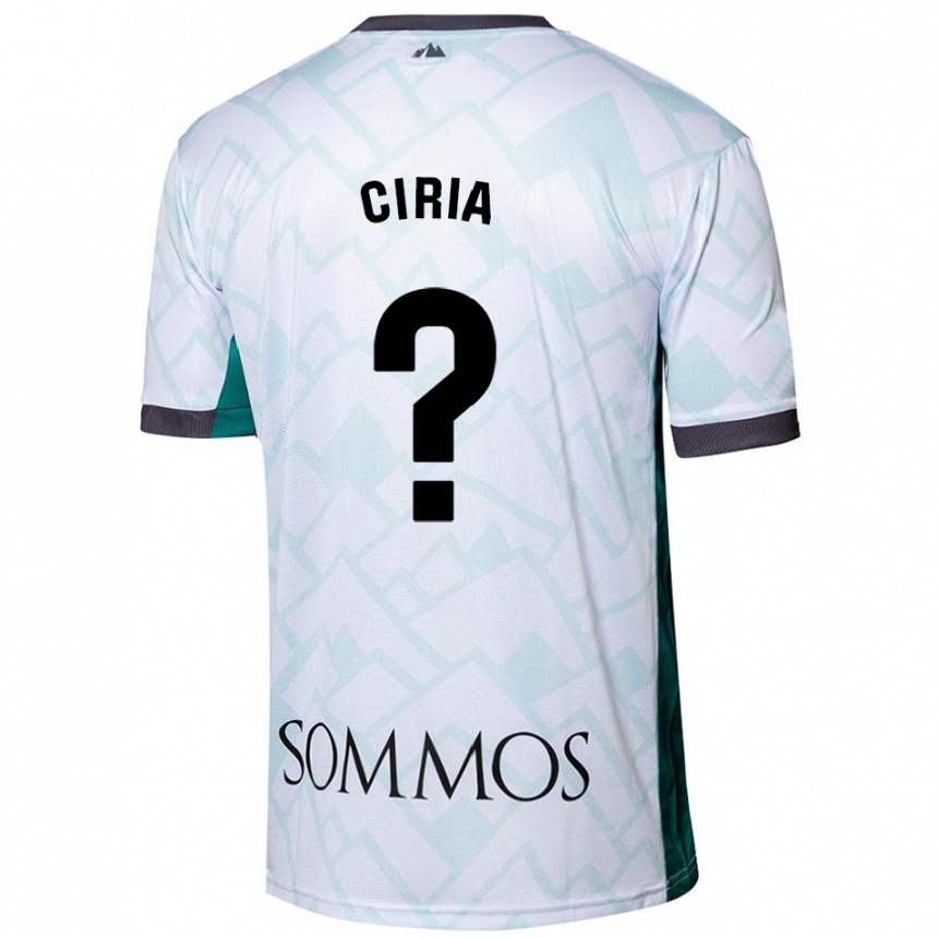 Niño Fútbol Camiseta Alex Ciria #0 Blanco Verde 2ª Equipación 2024/25 México