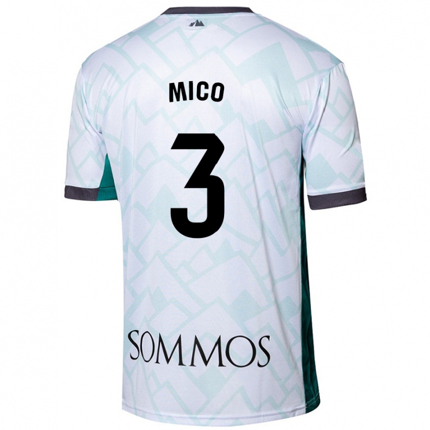 Niño Fútbol Camiseta Sara Micó #3 Blanco Verde 2ª Equipación 2024/25 México