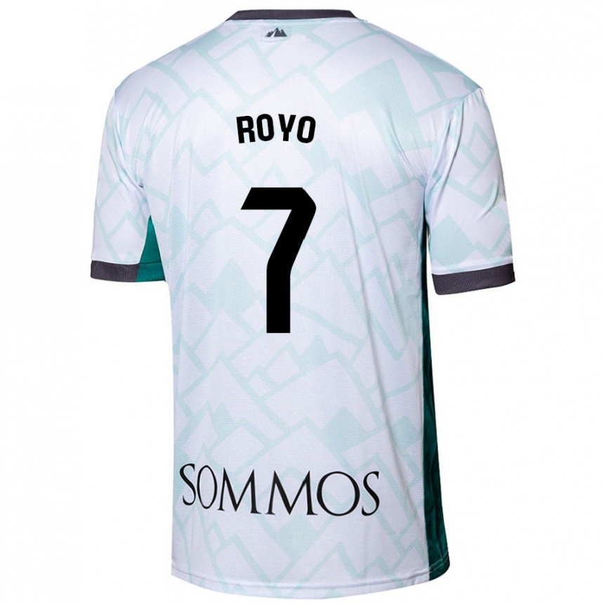 Niño Fútbol Camiseta Laura Royo #7 Blanco Verde 2ª Equipación 2024/25 México