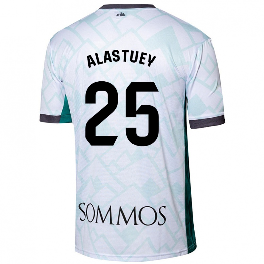 Niño Fútbol Camiseta Martina Alastuey #25 Blanco Verde 2ª Equipación 2024/25 México