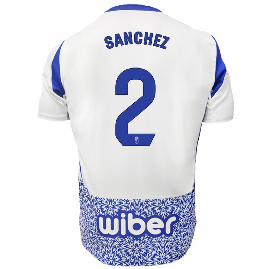 Niño Fútbol Camiseta Rubén Sánchez #2 Blanco Azul 2ª Equipación 2024/25 México