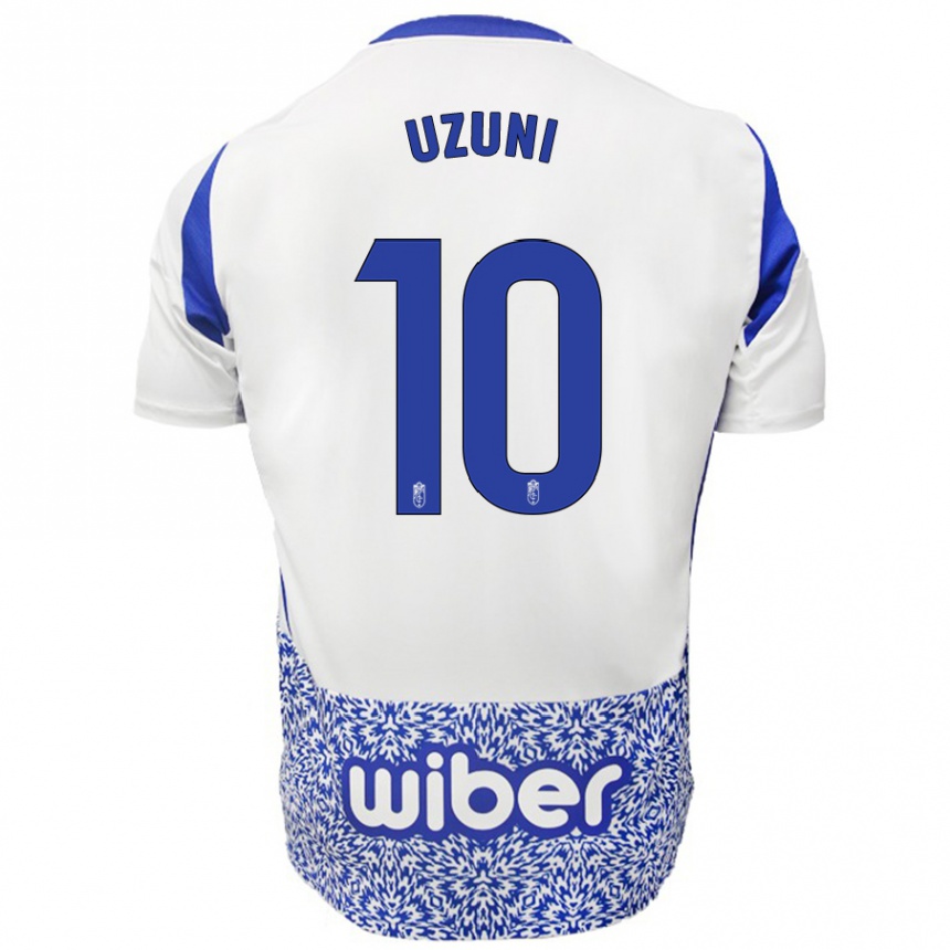 Niño Fútbol Camiseta Myrto Uzuni #10 Blanco Azul 2ª Equipación 2024/25 México