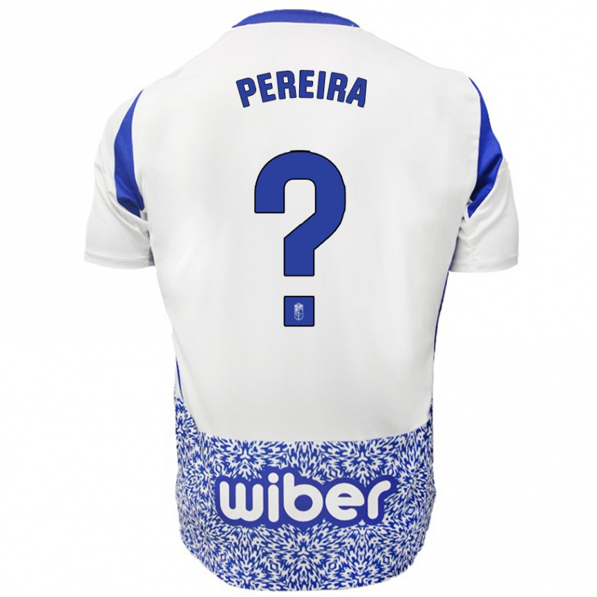 Niño Fútbol Camiseta João Pereira #0 Blanco Azul 2ª Equipación 2024/25 México