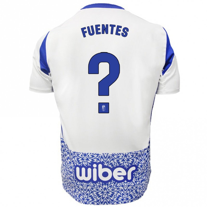 Niño Fútbol Camiseta Alejandro Fuentes #0 Blanco Azul 2ª Equipación 2024/25 México