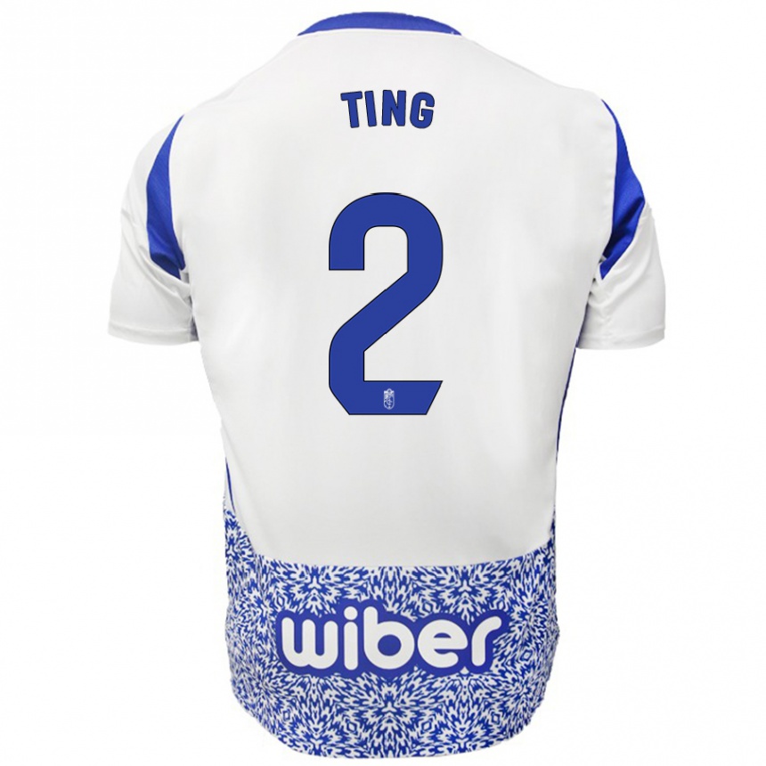 Niño Fútbol Camiseta Xie Ting #2 Blanco Azul 2ª Equipación 2024/25 México