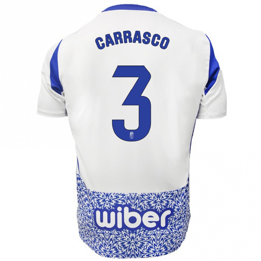 Niño Fútbol Camiseta Marta Carrasco #3 Blanco Azul 2ª Equipación 2024/25 México