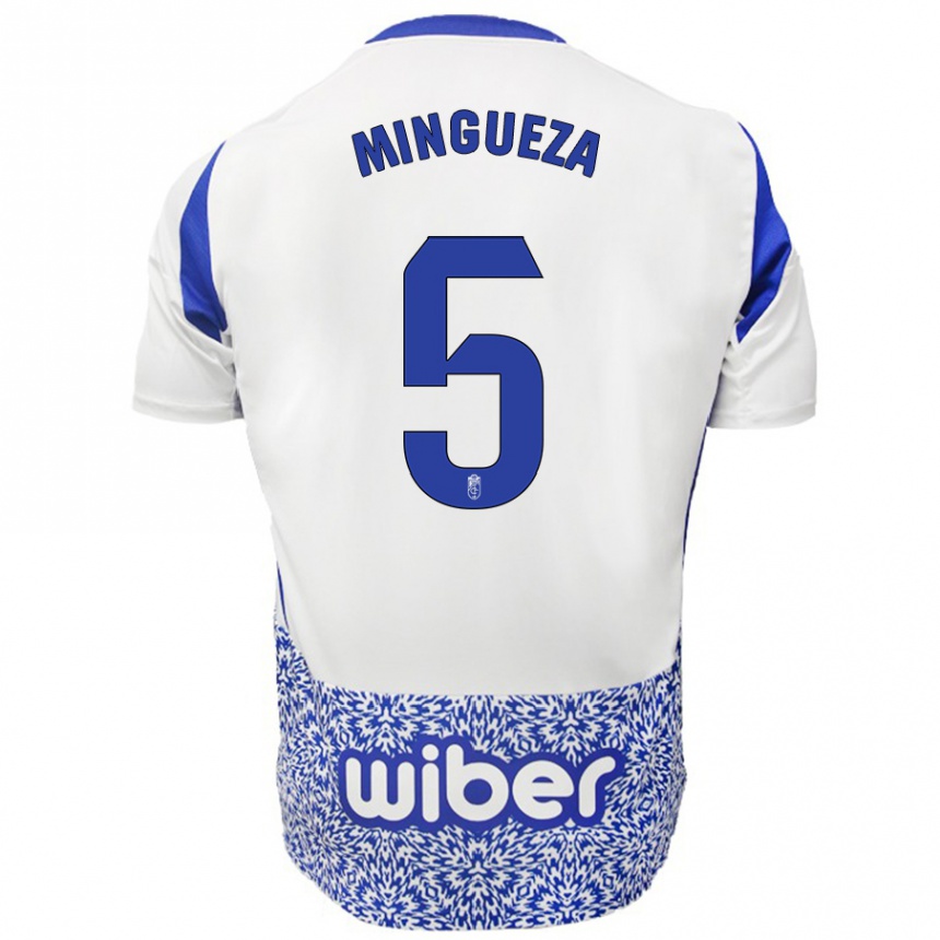 Niño Fútbol Camiseta Ariadna Mingueza #5 Blanco Azul 2ª Equipación 2024/25 México