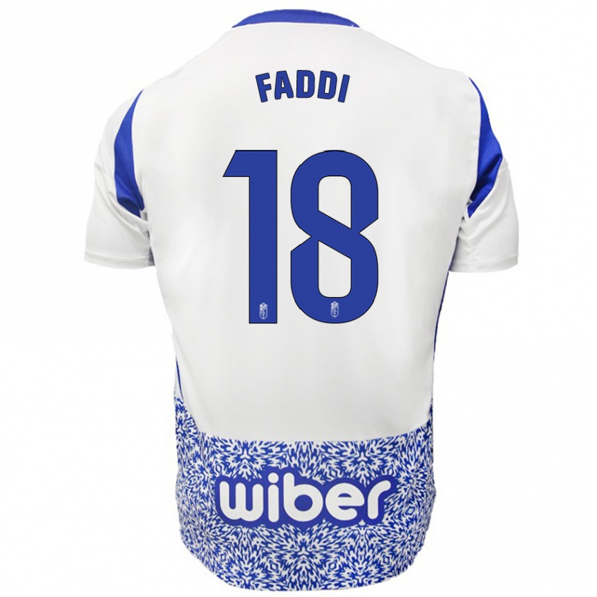 Niño Fútbol Camiseta Inés Faddi #18 Blanco Azul 2ª Equipación 2024/25 México