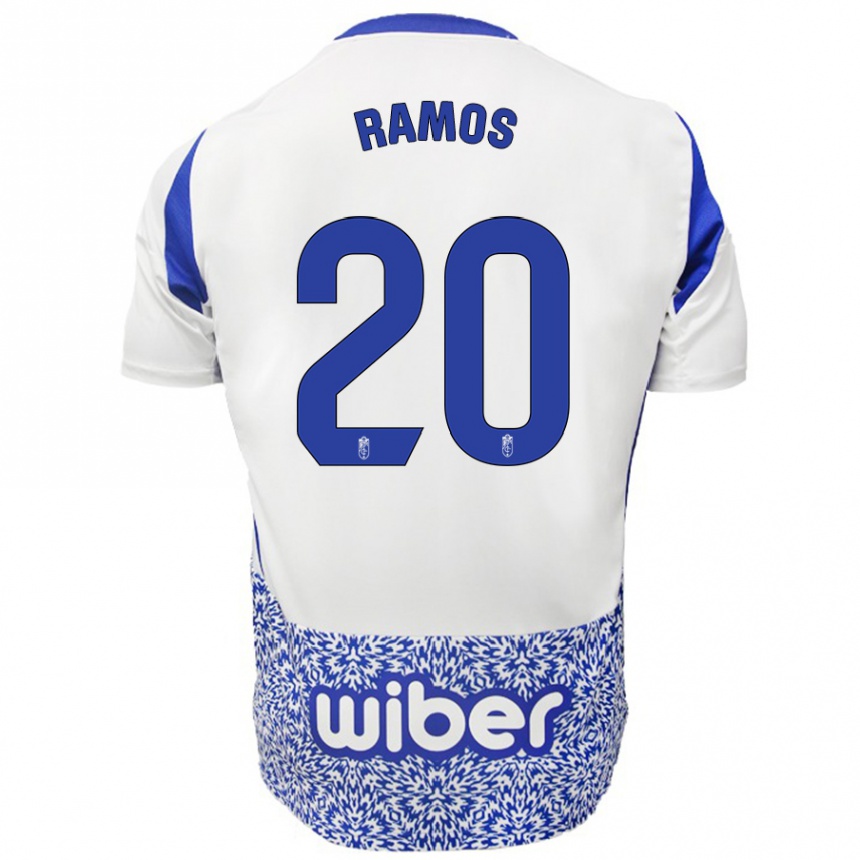 Niño Fútbol Camiseta Lucía Ramos #20 Blanco Azul 2ª Equipación 2024/25 México