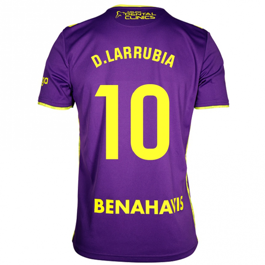 Niño Fútbol Camiseta David Larrubia #10 Púrpura Amarillo 2ª Equipación 2024/25 México