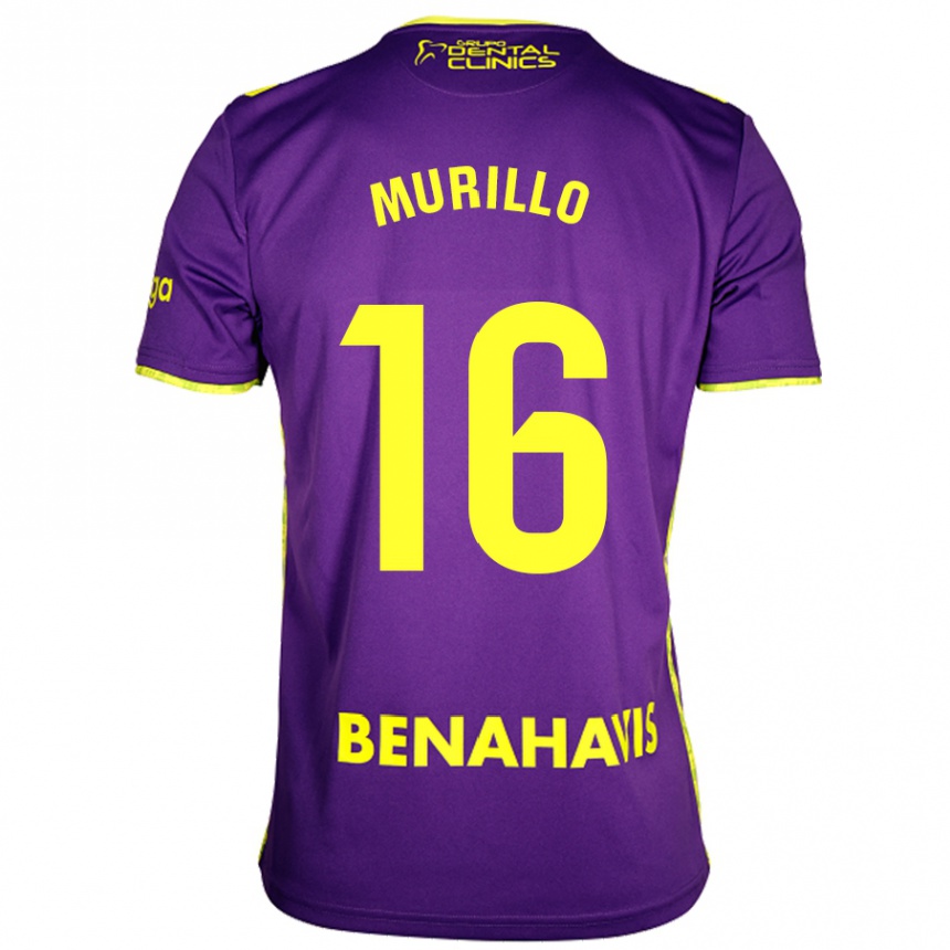 Niño Fútbol Camiseta Diego Murillo #16 Púrpura Amarillo 2ª Equipación 2024/25 México