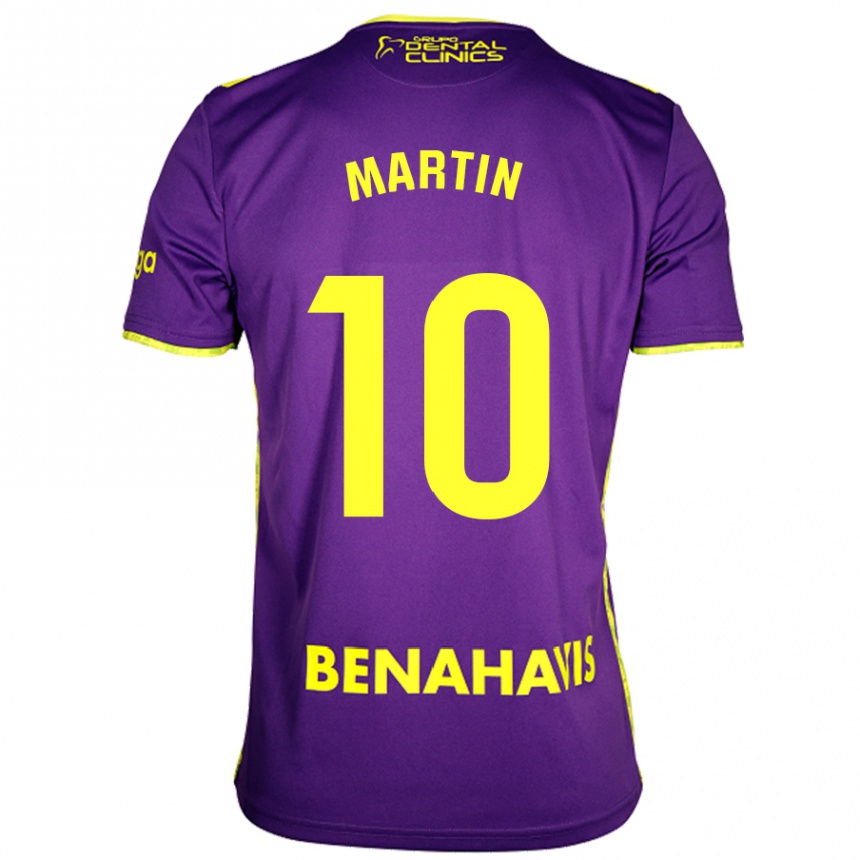 Niño Fútbol Camiseta Jesús Martín #10 Púrpura Amarillo 2ª Equipación 2024/25 México