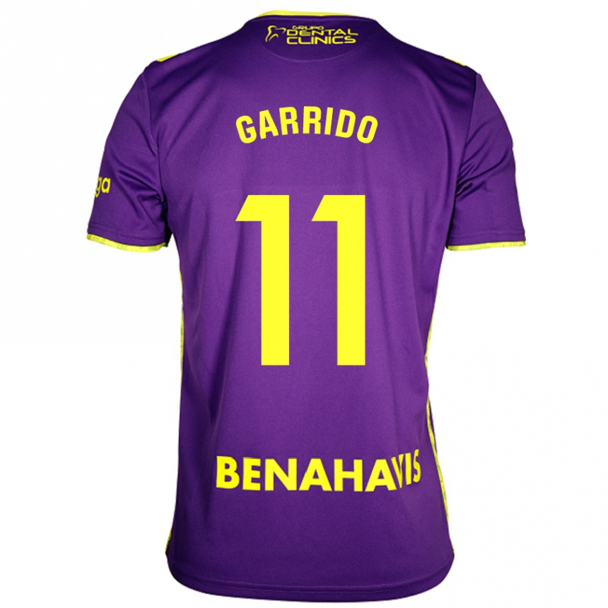 Niño Fútbol Camiseta Rafael Garrido #11 Púrpura Amarillo 2ª Equipación 2024/25 México