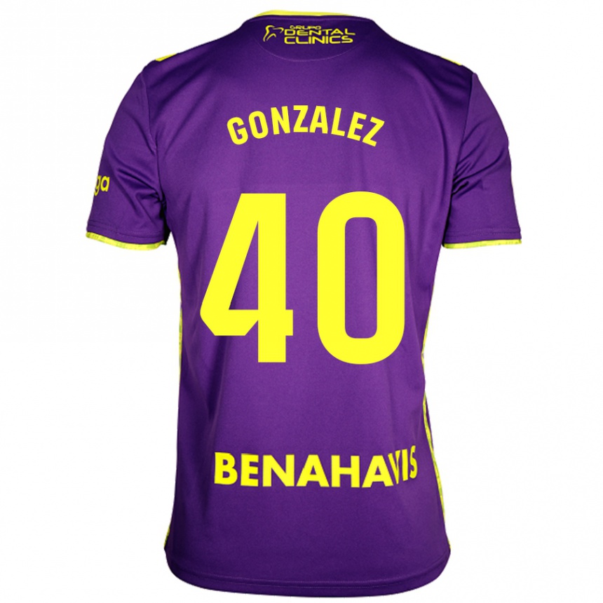 Niño Fútbol Camiseta Carol González #40 Púrpura Amarillo 2ª Equipación 2024/25 México