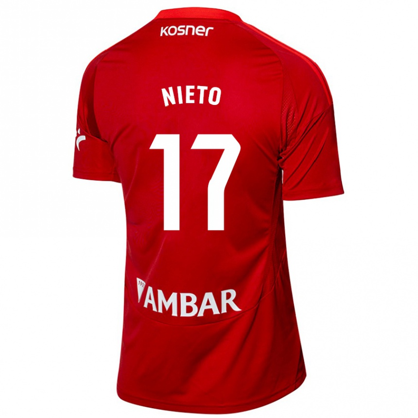 Niño Fútbol Camiseta Carlos Nieto #17 Blanco Azul 2ª Equipación 2024/25 México